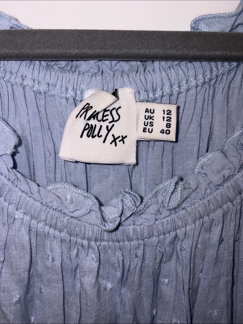 Princess Polly Ruffled Periwinkle Romper - Picture 2 of 3